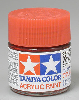 Tamiya Acrylic X27 Gloss Clear Red 23 ml Bottle