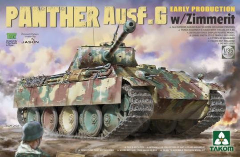 Takom 1/35 Panther Ausf G Early Production Tank w/Zimmerit Kit