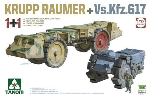 Takom 1/72 Krupp Raumer & VsKfz617 Mine Clearing Vehicles Kit