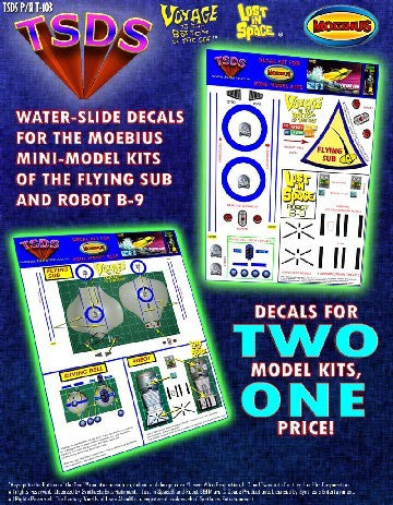 TSDS Decals 1/128 Mini Flying Sub & LiS Robot Decal Set for MOE