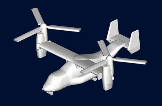 Trumpeter Aircraft 1/700 MV22 Osprey Helicopter Set for Warships (6/Bx) Kit