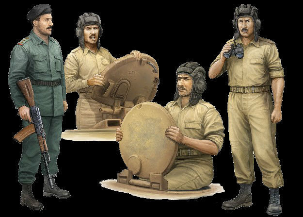 Trumpeter Military Models 1/35 Iraqi Tank Crew Figure Set (4) (New Tool) Kit