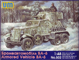 Unimodel Military 1/48 BA6 Armored Vehicle Kit