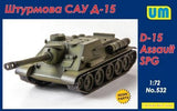 Unimodel Military 1/72 D15 Self-Propelled Assault Tank Kit