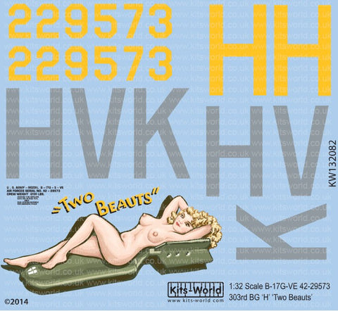 Warbird Decals 1/32 B17F Two Beauts