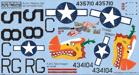 Warbird Decals 1/48 A26C Hard to Get, Silver Dragon