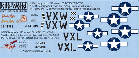 Warbird Decals 1/72 P51 Shady Lady, Oh Johnie