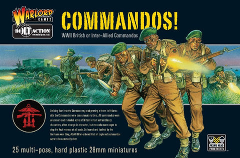 Warlord Games 28mm Bolt Action: WWII British or Inter-Allied Commandos (25) Kit