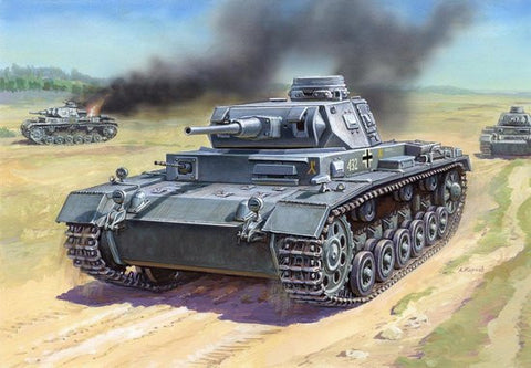 Zvezda Military 1/100 WWII PzKpfw III G Tank Snap Kit