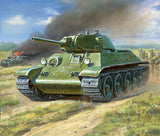 Zvezda Military 1/100 Soviet T34/76 Mod 1940 Medium Tank Snap Kit