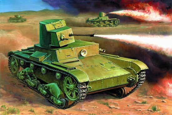 Zvezda Military 1/100 Soviet XT26 Flamethrower Tank Snap Kit