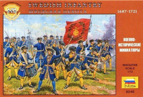 Zvezda Military 1/72 Swedish Infantry 1687-1721 (43) Kit